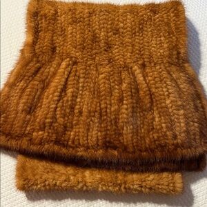 Gorski Knit Mink Ruffle Fur Scarf/Wrap/Stole